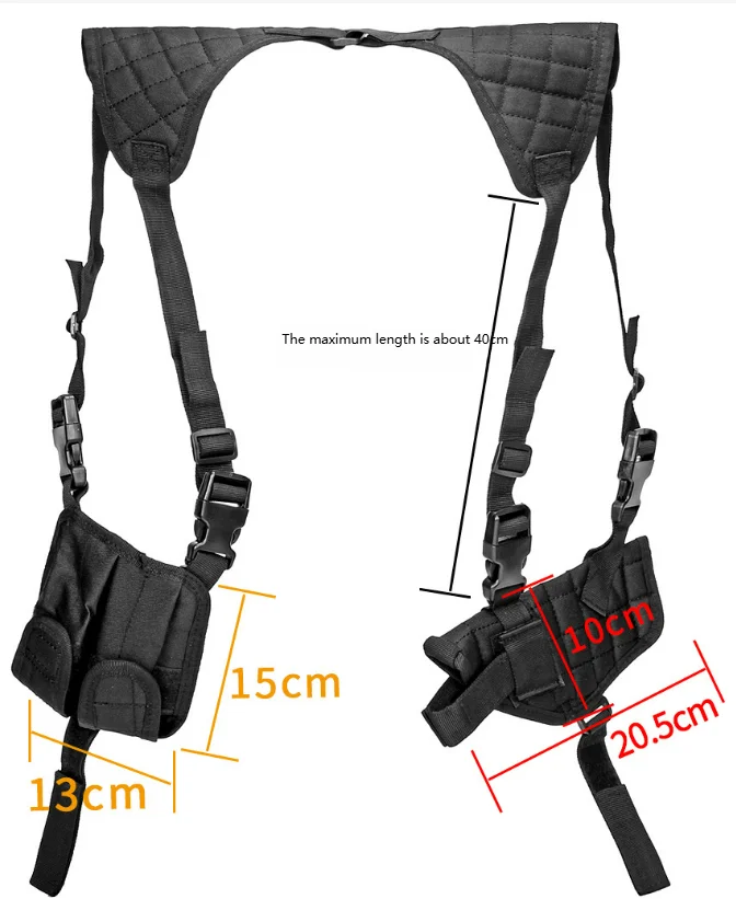 

Тактические скрытые кобуры, скрытые двойные подсумки для журналов, подмышки, невидимая кобура для пистолета, аксессуары для стрельбы и охоты