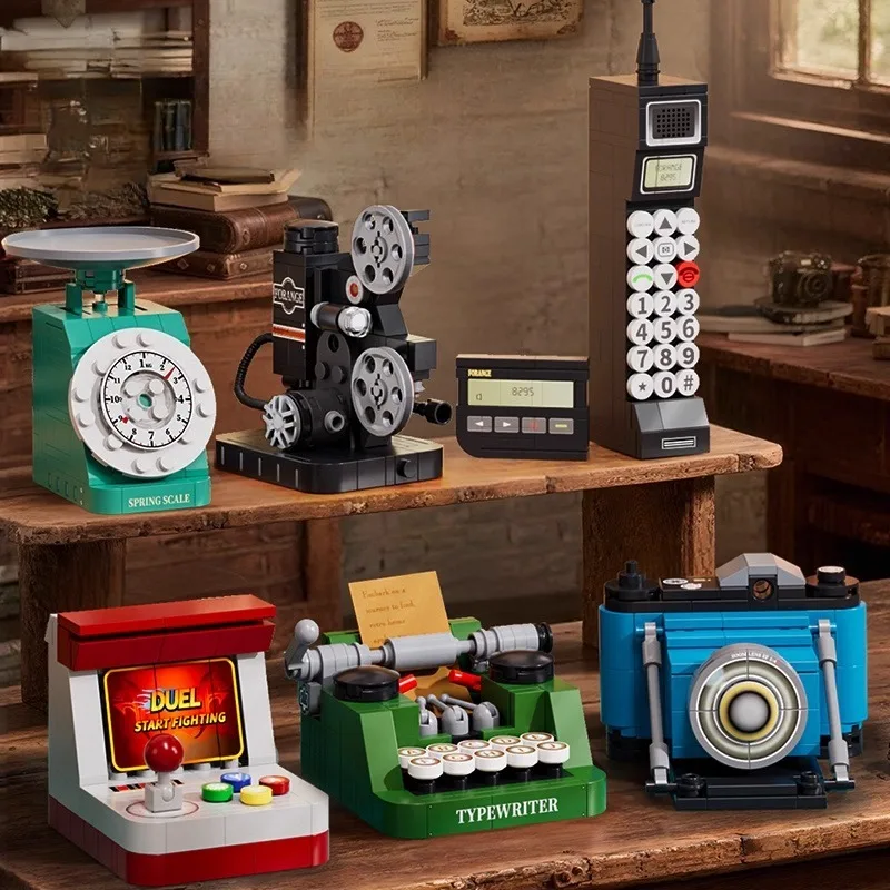 

SEMBO Retro Camera Building Blocks Hand-assembled Home Appliances Projector Model Typewriter Arcade Ornaments Trendy Toys Gifts