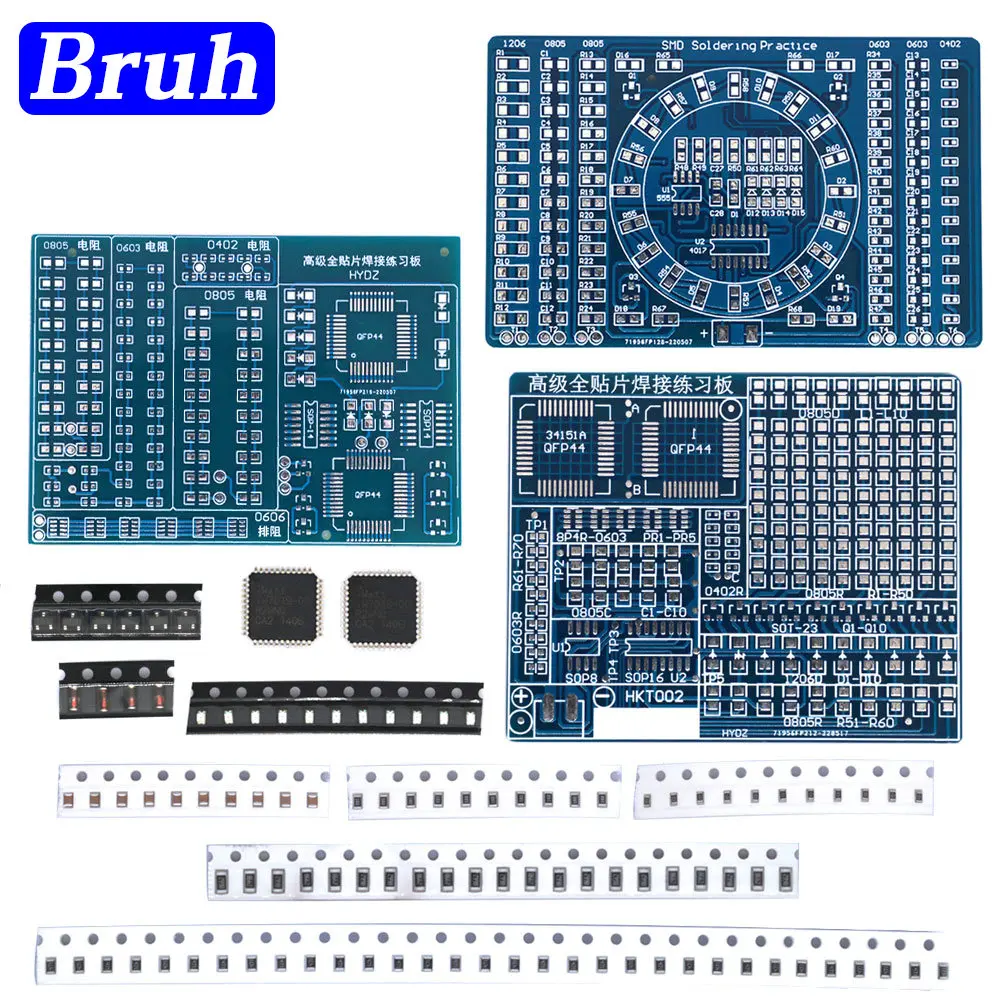 Części zamienne zaawansowane Full-Chip lutowania karty do ćwiczeń elementów elektronicznych DIY zestaw do produkcji