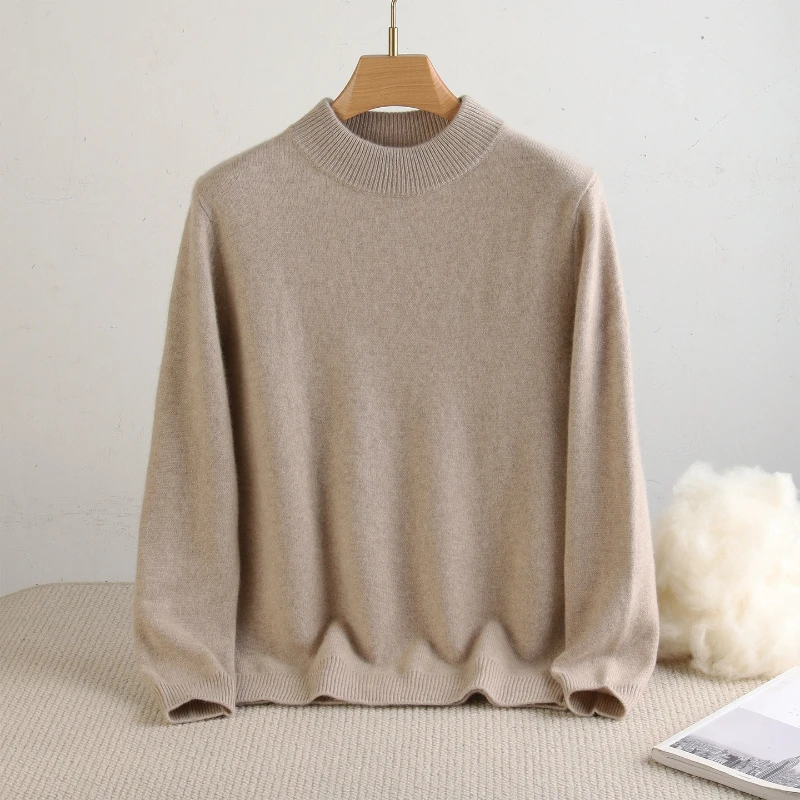 

Classic Men's Cashmere Pullover Sweater 100% Pure Wool Knit Round Neck Sweater Men Winter
