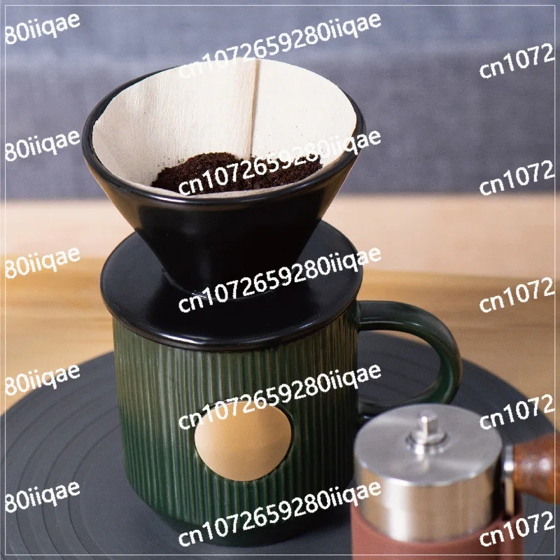 Hand brewed coffee set, retro coffee gift gift, high-end leather box.