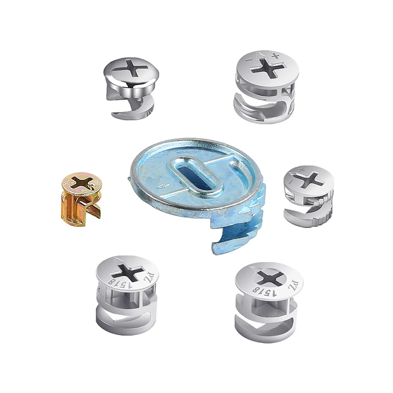 75-Piece Cam Nut Furniture Eccentric Wheel Set – 3-in-1 Connector Fastener Hardware For Cabinets, Drawers & Wardrobes