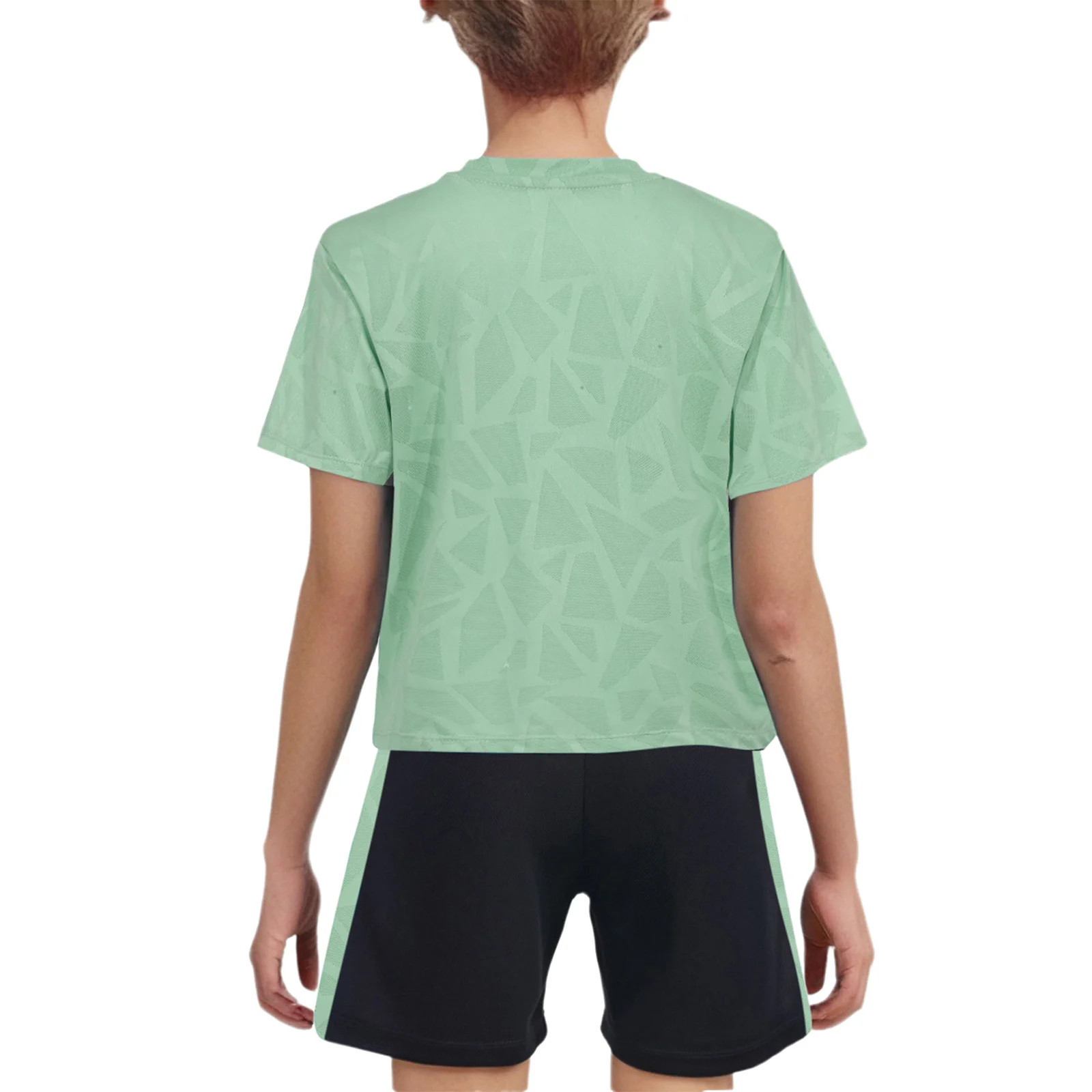 Jersey Sepak Bola Anak Laki-laki Setelan Olahraga Baju Olahraga Anak Kaus Bergaya Lengan Pendek dengan Celana Pendek Pakaian Olahraga Dua Potong