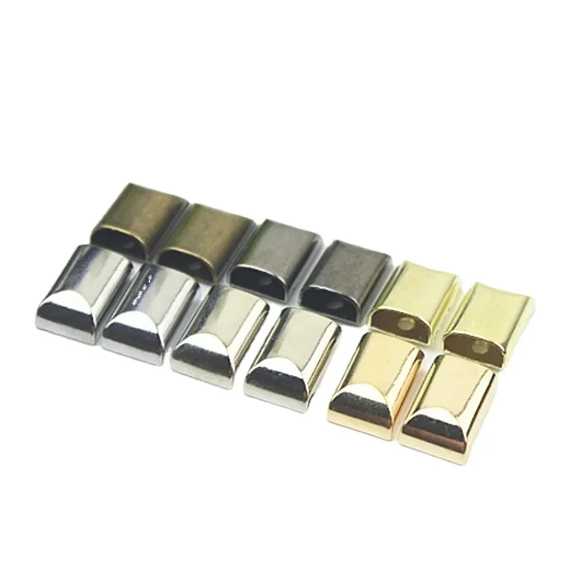 100pcs/Lot Luggage Leather Bag Craft Diy Accessories Hardware Metal Zipper Tail Clamp Stopper Plug with Screws