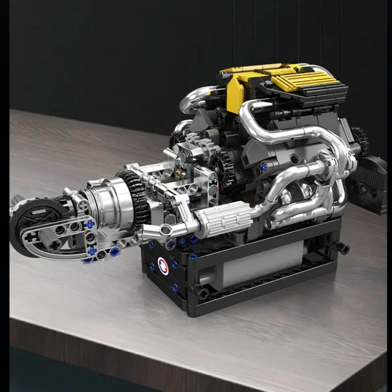 761pcs 10207 Supercar V8 Motor Simulatie Model Technische Bouwstenen Onderdelen Met Motor Aangedreven Auto Speelgoed Bricks Accessoire