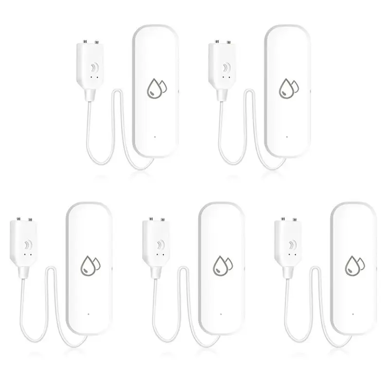 AT63-5X Tuya Zigbee Water Sensor Alarm Water Leak Detector Flood Alert Overflow Security Alarm System Works