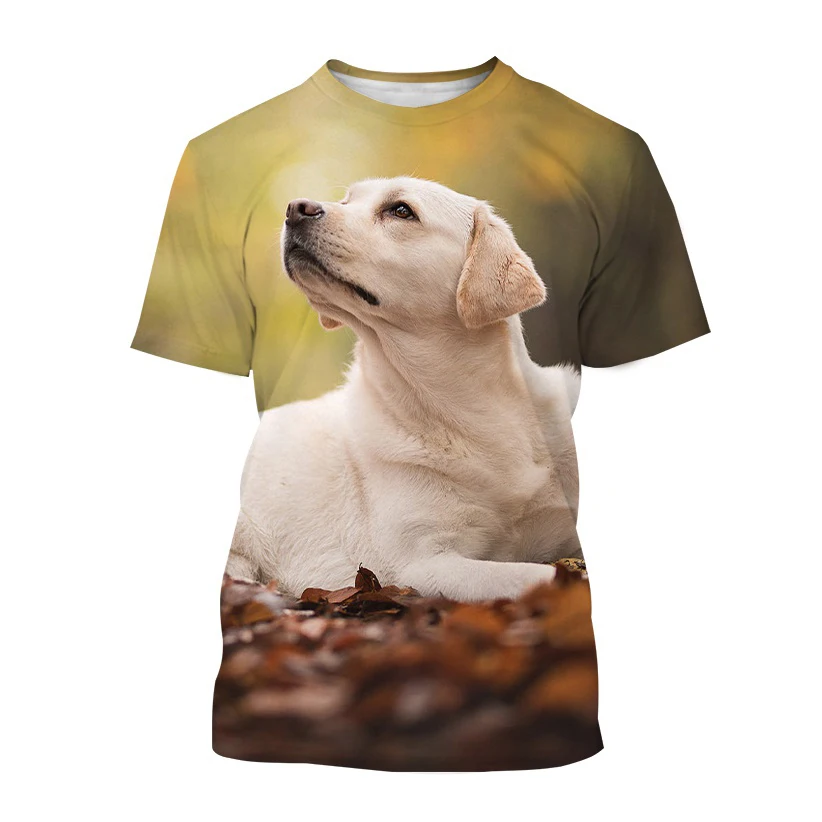 Labrador Dog T-Shirts Animal 3D Print Streetwear Men Women Casual Fashion Oversized Short Sleeve T Shirt Kids Tees Tops Clothing