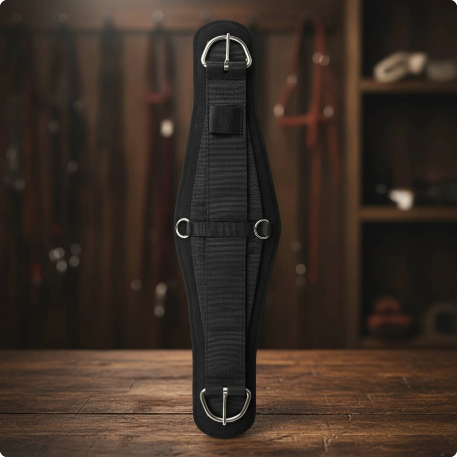 Western Cinch Cushioned Western Girth Horse Cinch Comfortable Tack Stainless Steel for Equestrians, Everyday Training