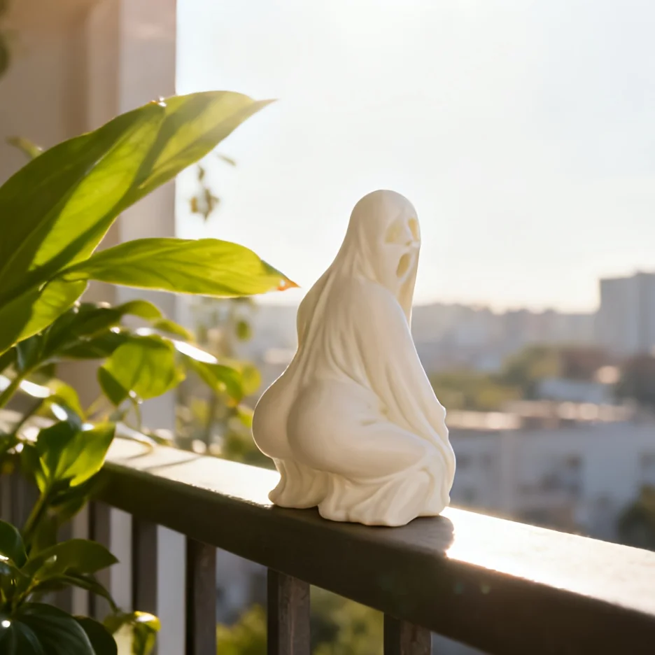 1 Piece - 3D Printed 6.2Cm/2.4In Funny Ghost Figurine, Indoor and Outdoor Bedroom Desktop Decoration, Wedding, Birthday, Christmas, New Year Gift, Party Favor Filler