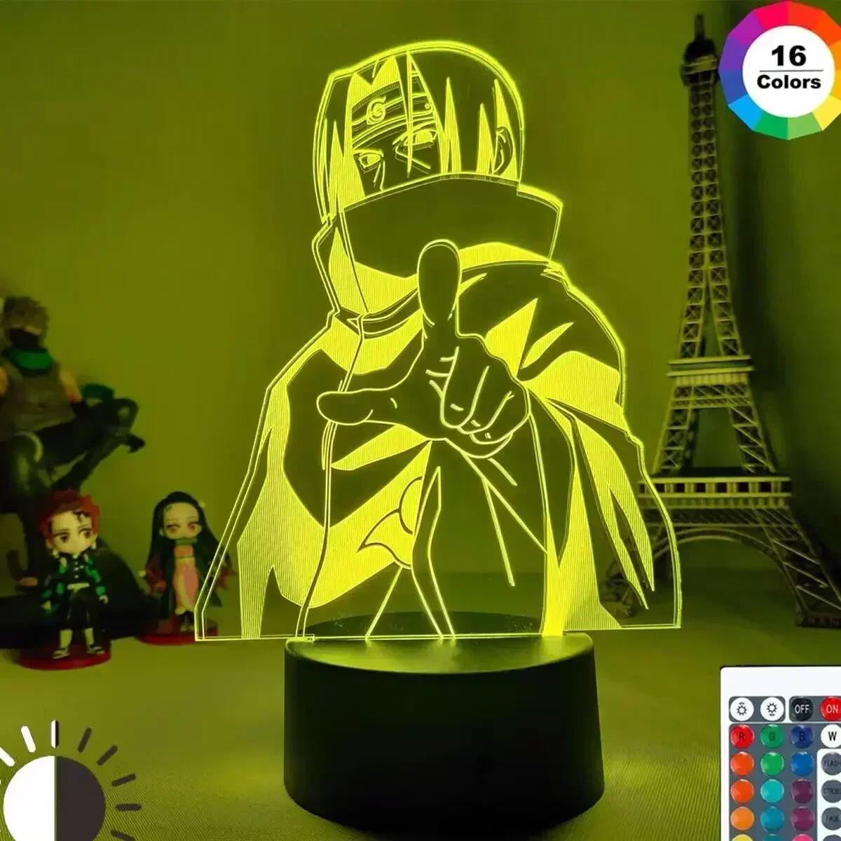 Lampe LED 3D en forme de personnage du dessin animé Uchiha Obito, veilleuse, cadeau, Namikaze Minato Uzumaki Gaara, Sakura