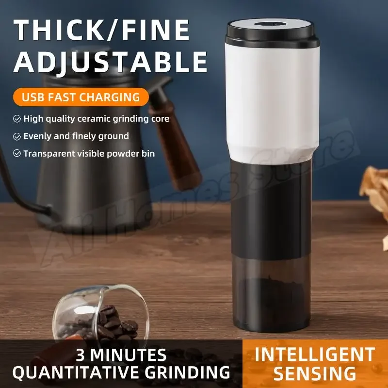 

Grinder Coffee Grinder Automatic Beans Mill Conical Burr Grinder Machine Travel USB Rechargeable Kingrinder K6