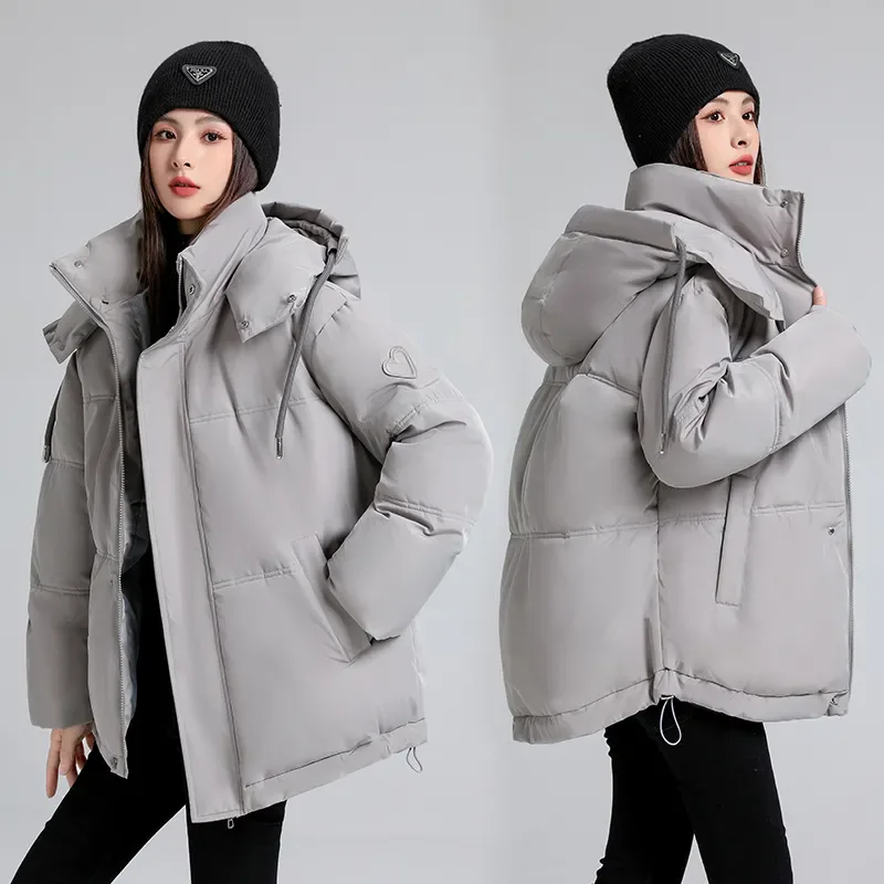 

Short Down Cotton-Padded Coat Women's Overcoat Winter New Bread Clothing Thicke Warm Parka Fashion Loose Hooded Cotton Coat