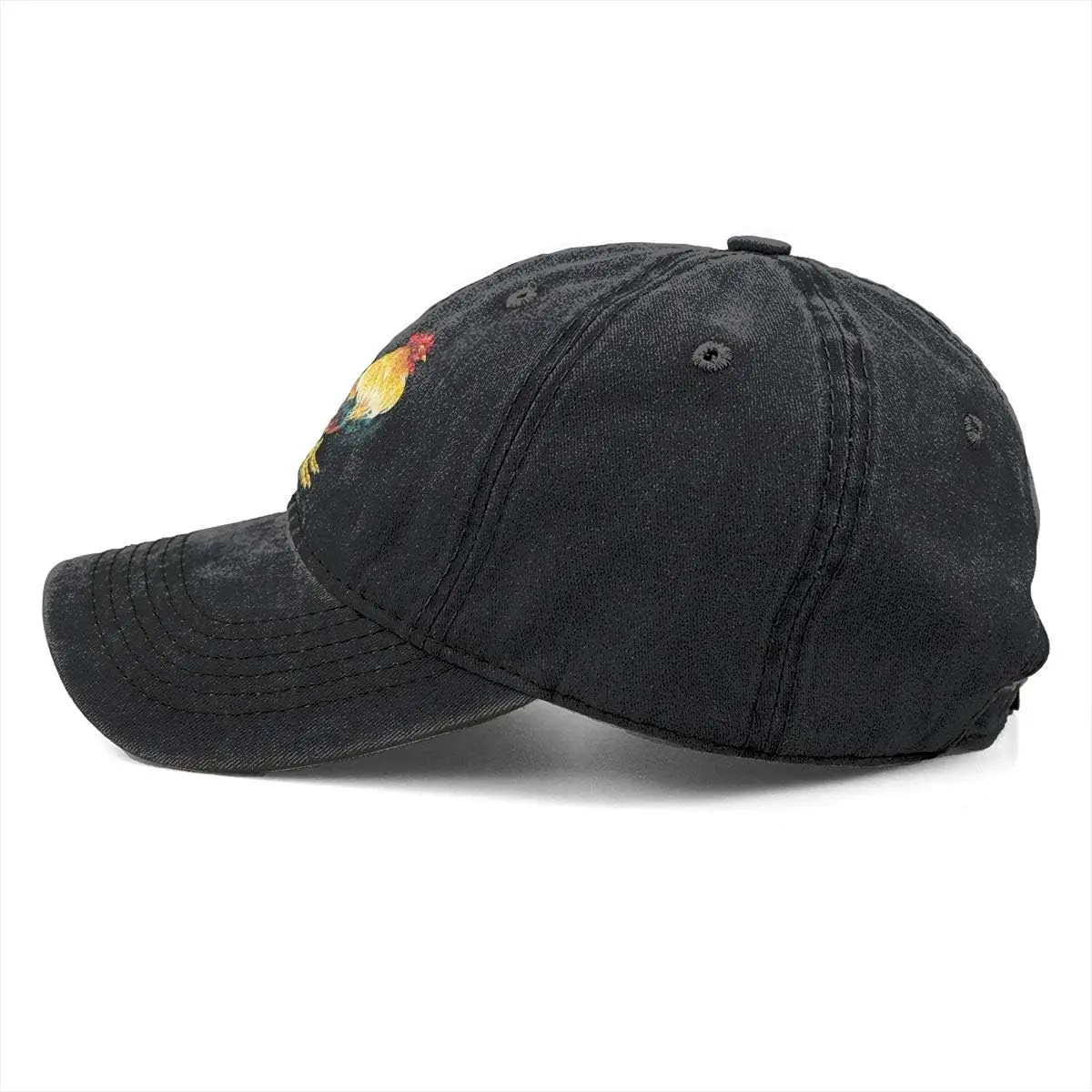 Unisex Lifelike Rooster Denim Hat Adjustable Washed Dyed Cotton Dad Chicken Baseball Caps