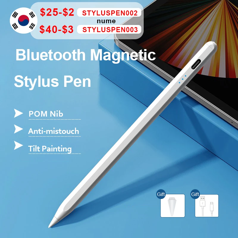 

For Apple Pencil 2 Gen Bluetooth Magnetic iPad Pencil Palm Rejection Tilt Pen Air 4 5 Pro 11 12.9 Mini Stylus for touch screen