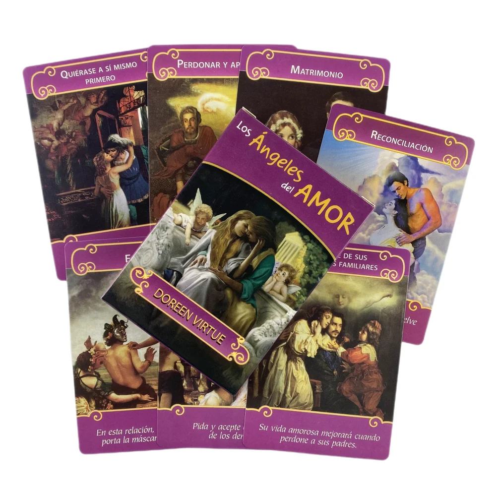 Spanish Los Angeles Del Amor Oracle Cards Tarot Deck Board Games For Party