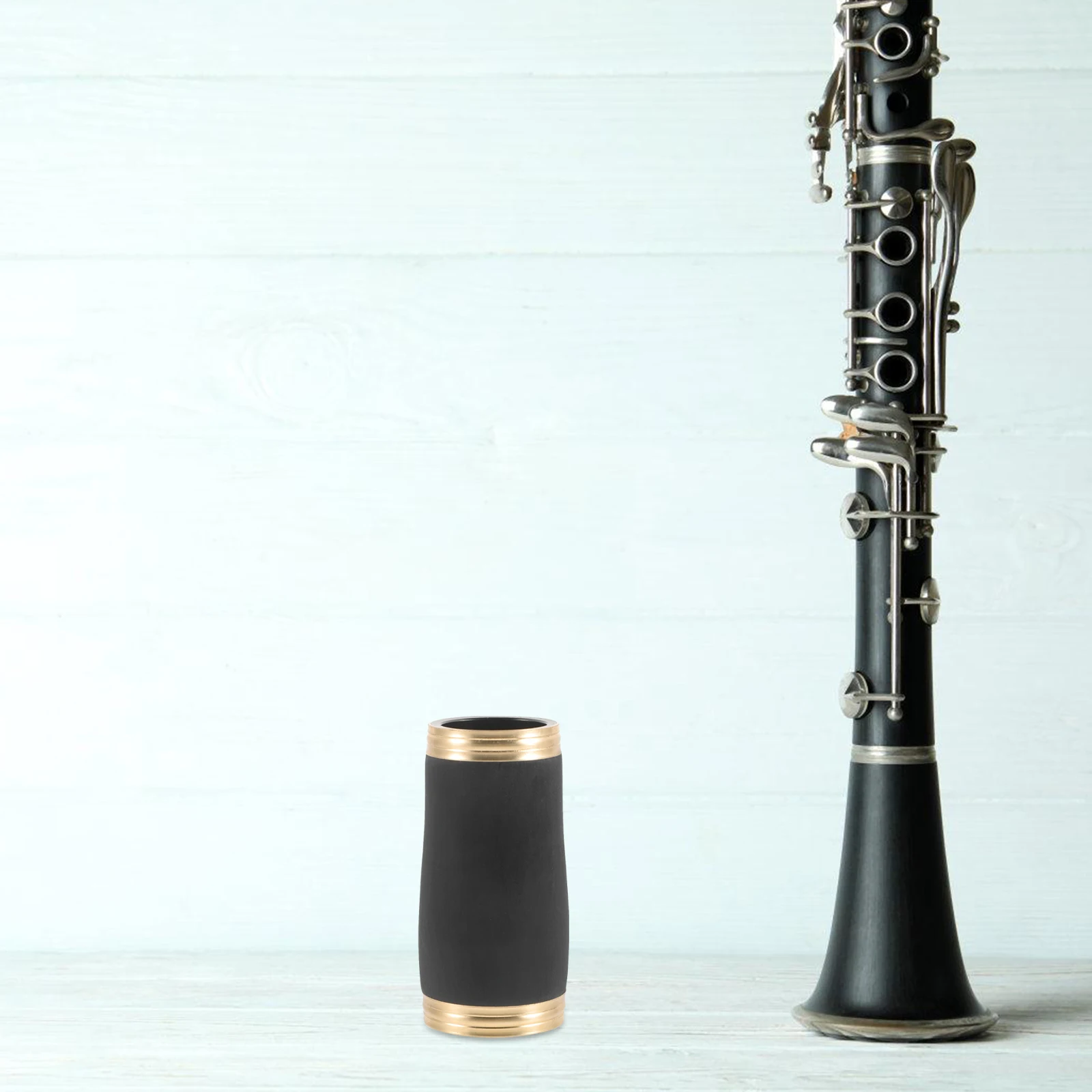 

Clarinet Accessories 65mm ABS Two Sections Interface Lightweight Clarinet Repair Parts Replacement Tuning Pipe Hoop Supply