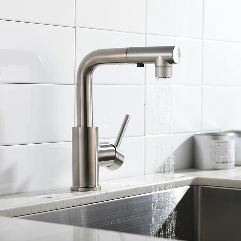 Wash Basin Water Tap Bathroom Faucet CUPC Pull Out Basin Faucet