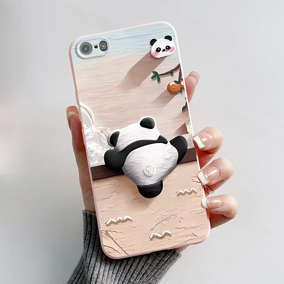 For iPhone 5 5s SE Case Cute Rabbit Panda Cover Soft Silicone Phone Case For iPhone SE 2020 2022 iPhone5 iPhoneSE Fundas Bumper