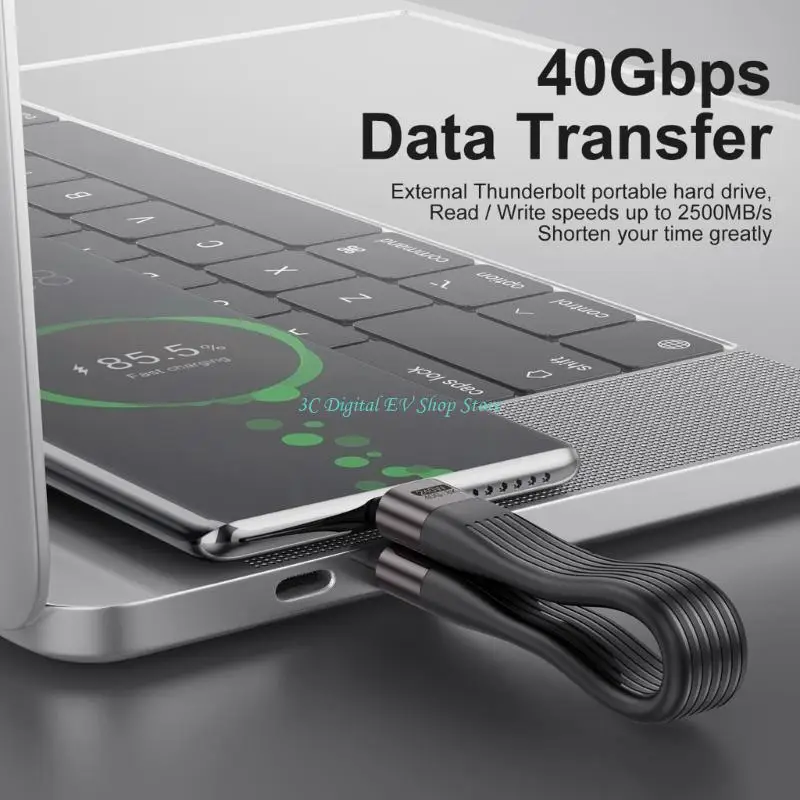 E74D USB4 Cable Providing PD240W Fast Charging and 40Gbps Data Speed 8K Video Transfer for Multiple Devices
