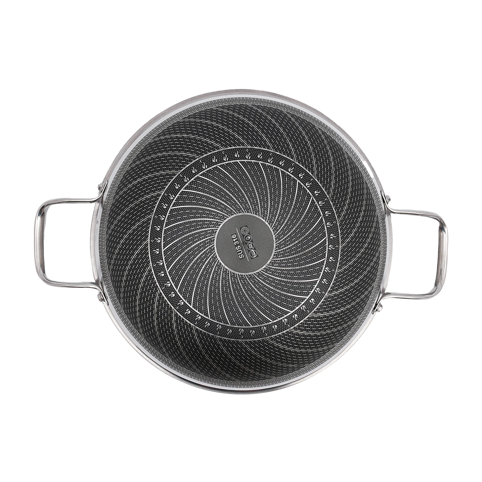 

Stainless Steel Pan with Cooking Lid, Non Stick Frying Pan, Frying Pan Wok, Free Cookware Glass Lid Dual Handle