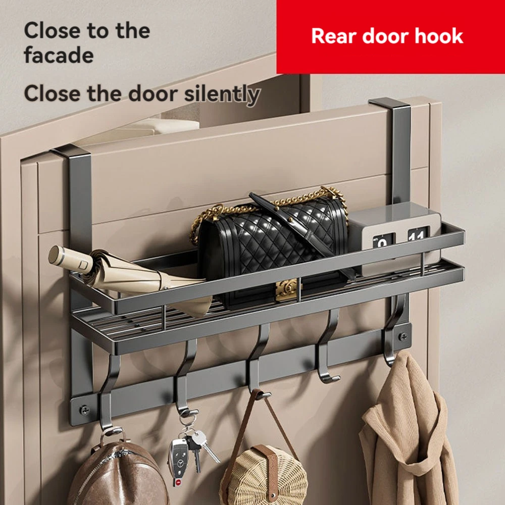 Customizable 1pc Punching free towel rack bathroom towel rack integrated hanger kit toilet bathroom rack bathroom 3