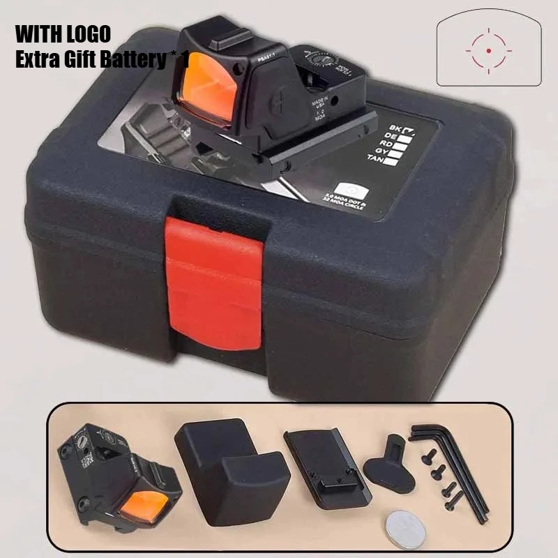 NONE Taktisches Rotpunktvisier aus Metall und Nylon SR RM RM HD RMCC Mini Einstellbares Optikvisier Passend für Glock 17 19 AR15 M4 7