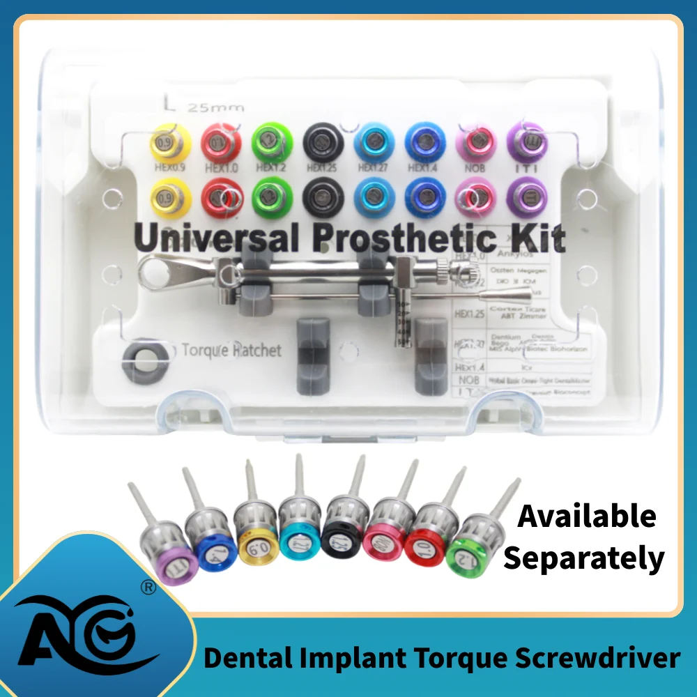 

AG 1 Pcs/1 set Dental Universal Implant Torque Screwdrivers Wrench Universal Prothetic Kit Dentist Materials