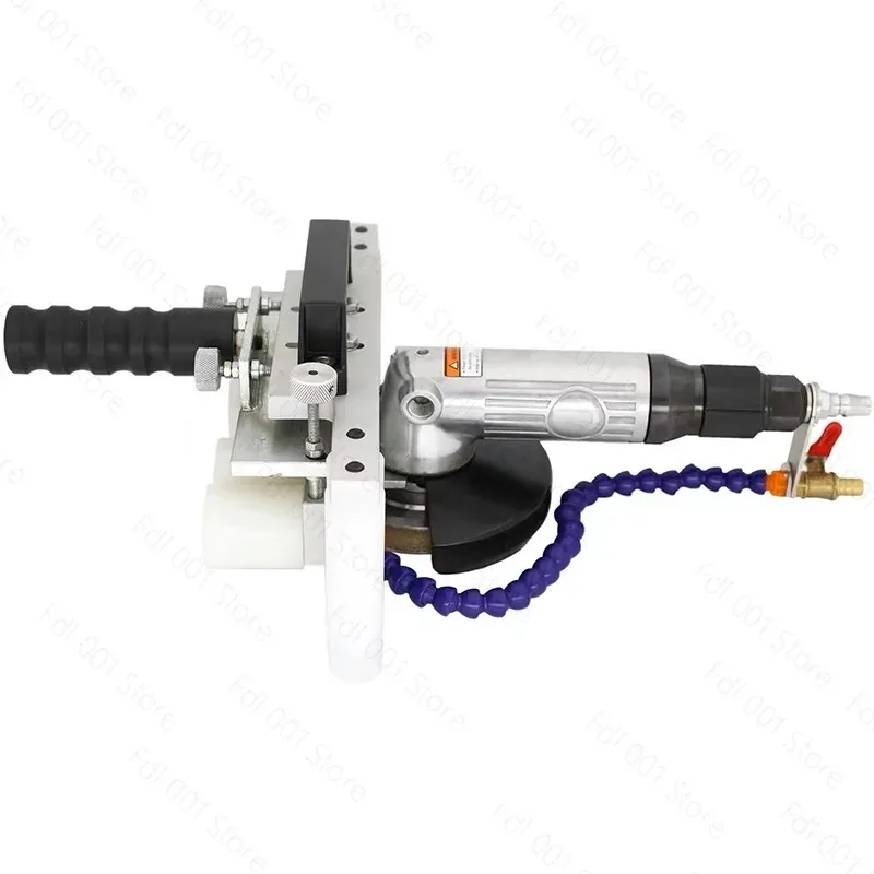 Pneumatic Glass Edge Beveling Machine Mini Chamfering Straight Edge Round Edge Grinder