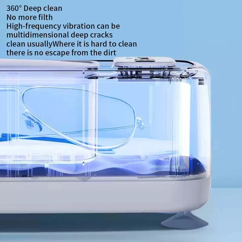 ماكينة تنظيف النظارات بالموجات فوق الصوتية Xiaomi MIJIA 360 °   عالية التردد الاهتزاز مجوهرات حلقة الأقواس ووتش آلة نظيفة المحمولة