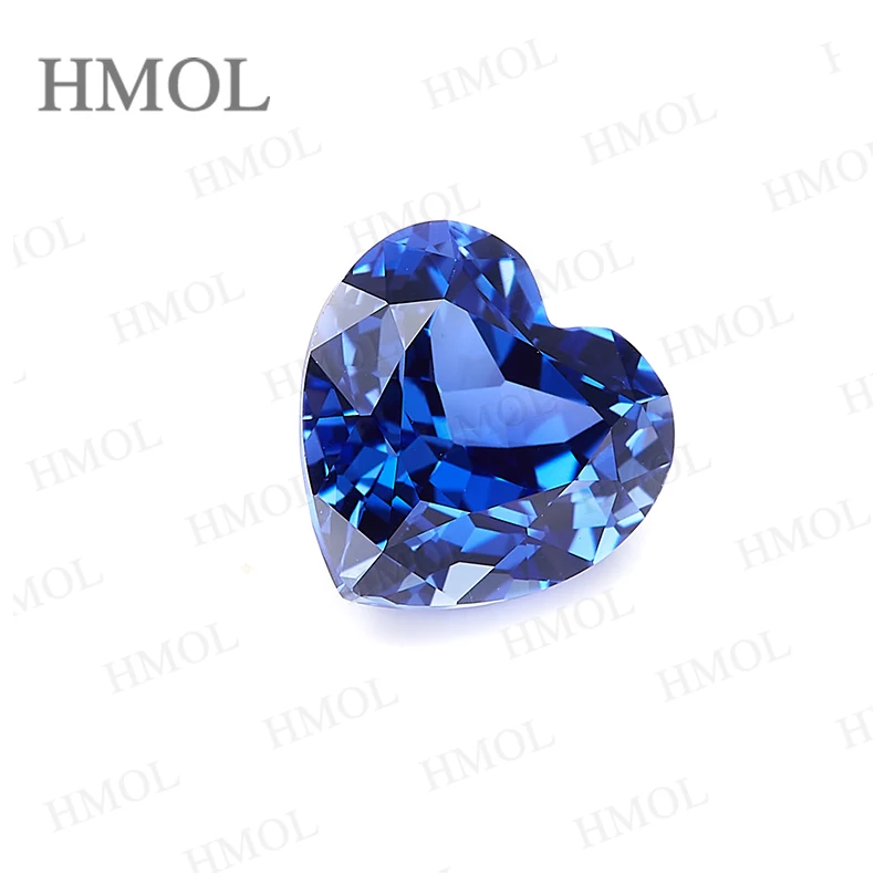 [Lab Grown Sapphire] Heart Shape Original Blue Color Top Quality Wholesale Multiple Sizes Loose Stones With AGL Certificate HMOL