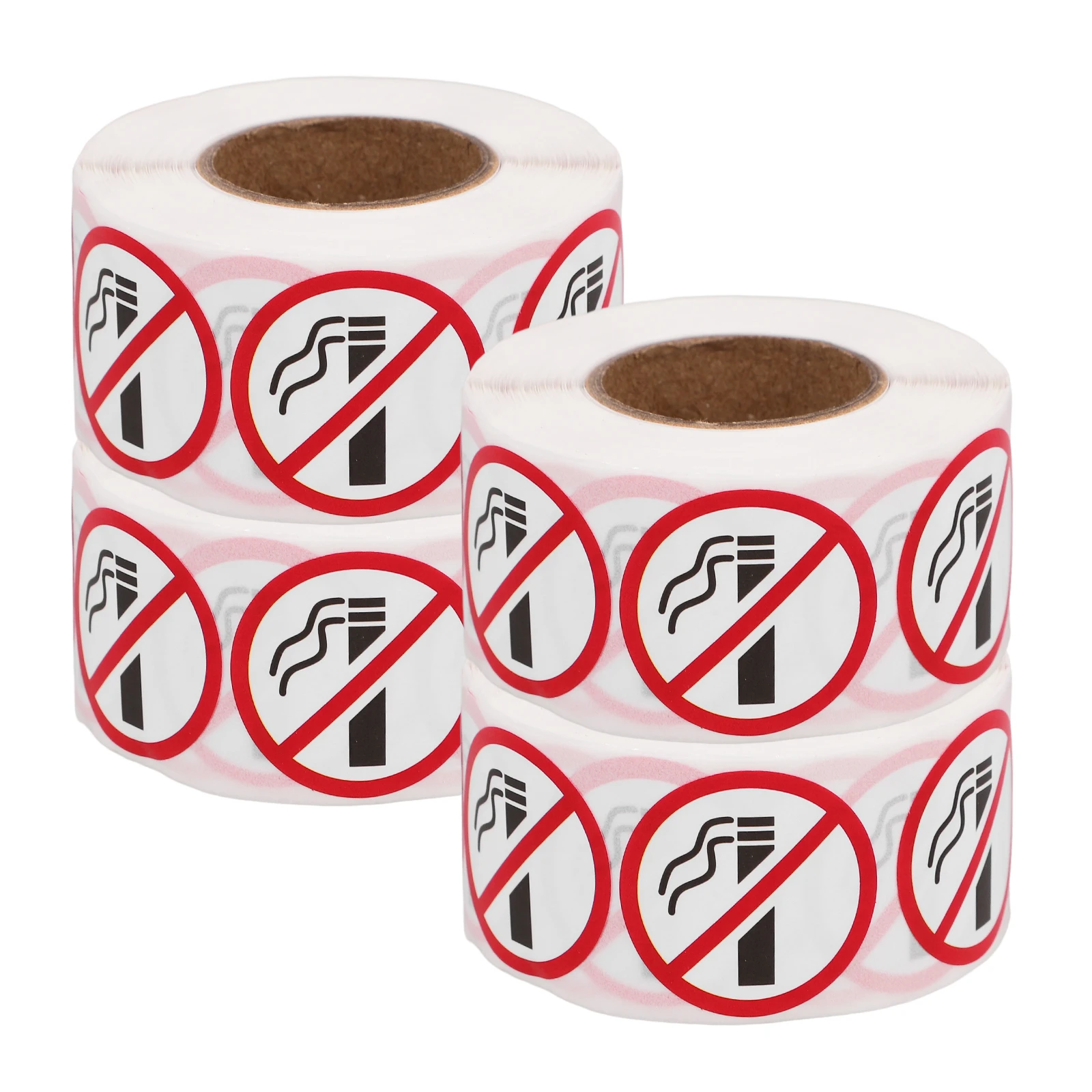 

500pcs 4 Rolls Sign No Smoking Sign Stickers Stickers Self Adhesive Smoke Free Decorative Signs Home Office Decals Anti Smoking