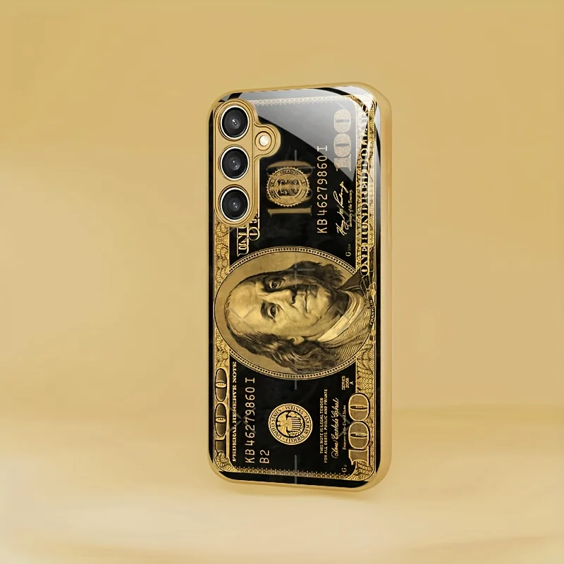 

Banknote Golden Pattern Design for Phone Case Suitable for Galaxy S26/S25/S24/S23 Ultra /S22 Ultra/S20 Ultra/56/A72/A73 5G