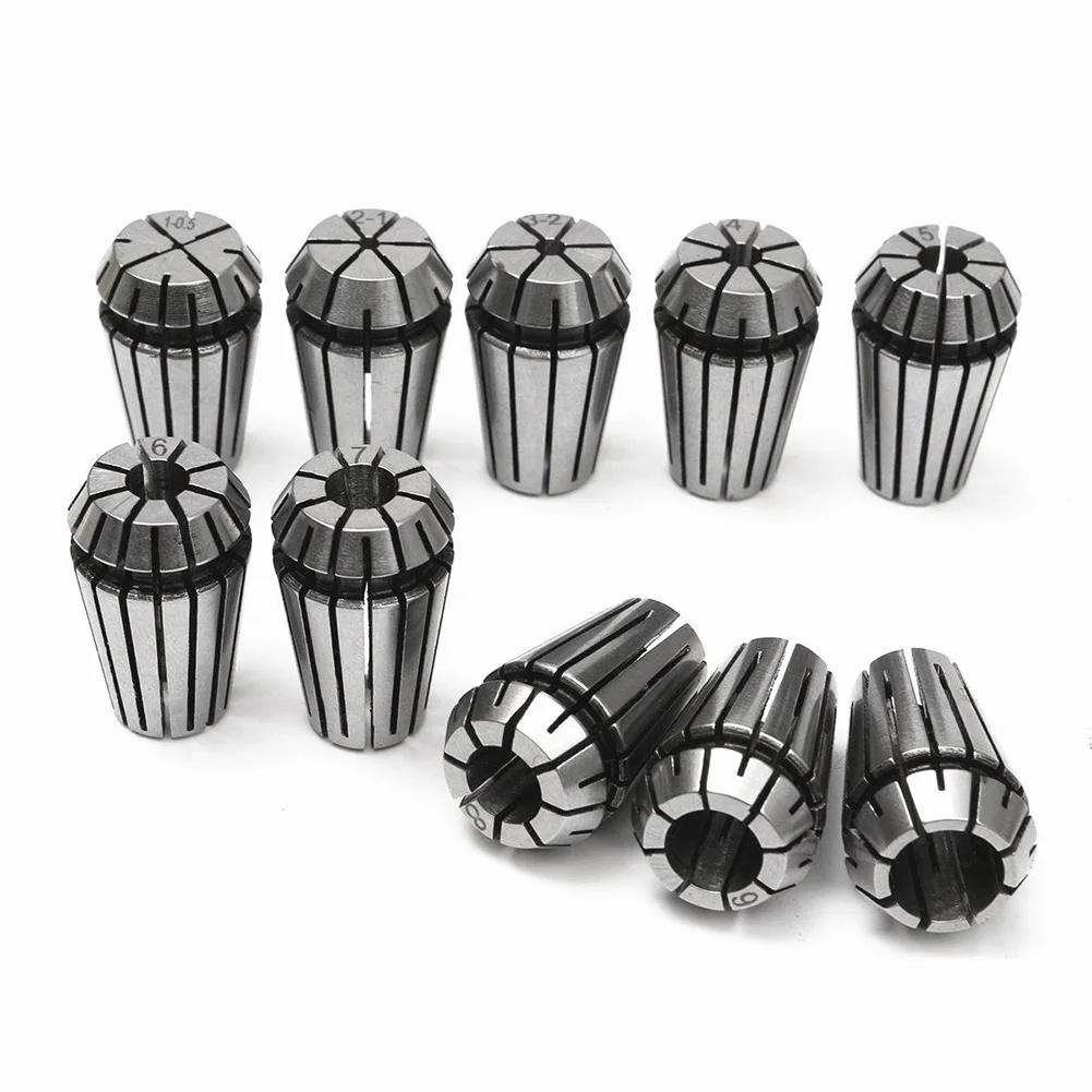 10pcs ER16 Spring Collet Motor Shaft 8mm Extension Rod Holder CNC Milling Lathe Motor Shaft 8mm Extension Rod Bracket Power Tool