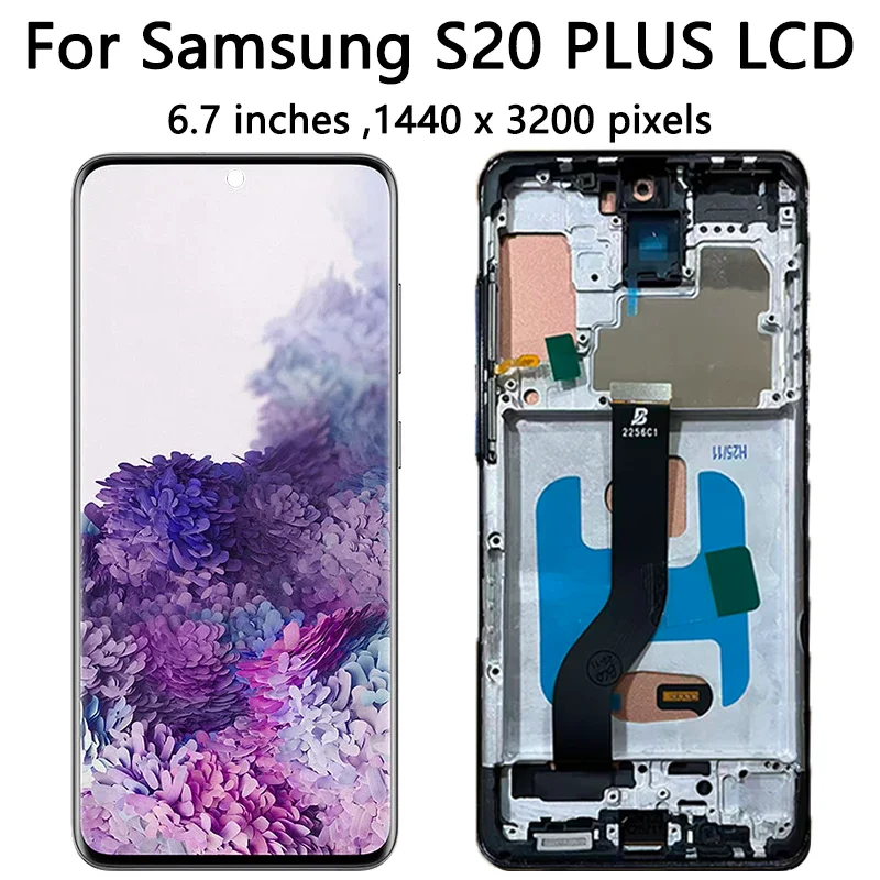 TFT Quality S20 Plus Screen For Samsung S20 4G LCD G980F Display Touch Screen Digitizer For S20+ G986F G985F LCD With Frame