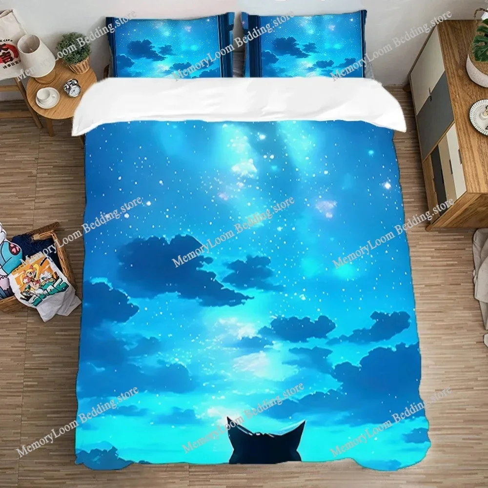 Bedding Set Double Size Duvet Covers Quilt Cover Set Cat Romance Art Bed Linen Sets Pillowcase Fashion Comforter Queen Home