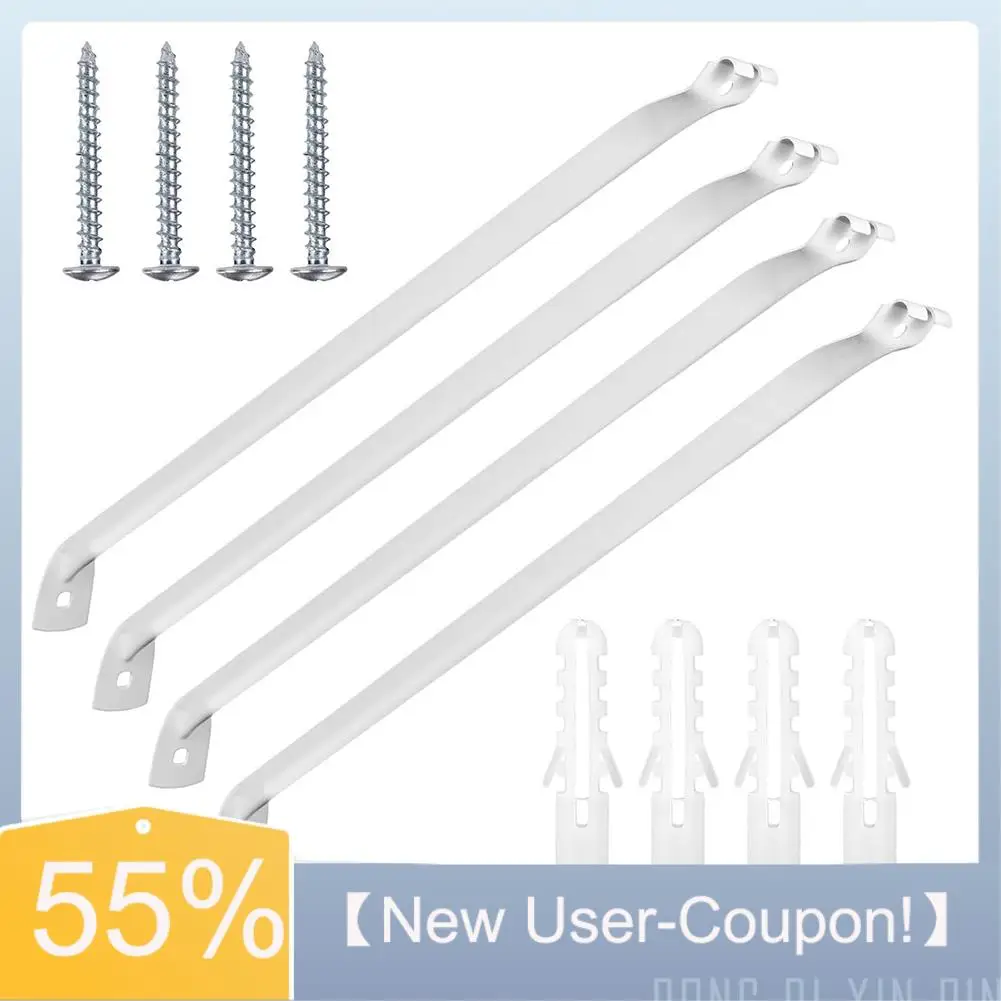 

【Fast Delivery】Support Brackets 4Pcs Closet Shelf Brackets For Installation Wire Shelving Support Brackets