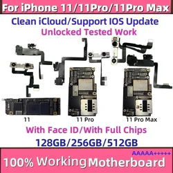 Tested For iPhone 11&11 pro&11 Pro Max Motherboard Clean iCloud unlocked mainboard with Face ID support update Logic board