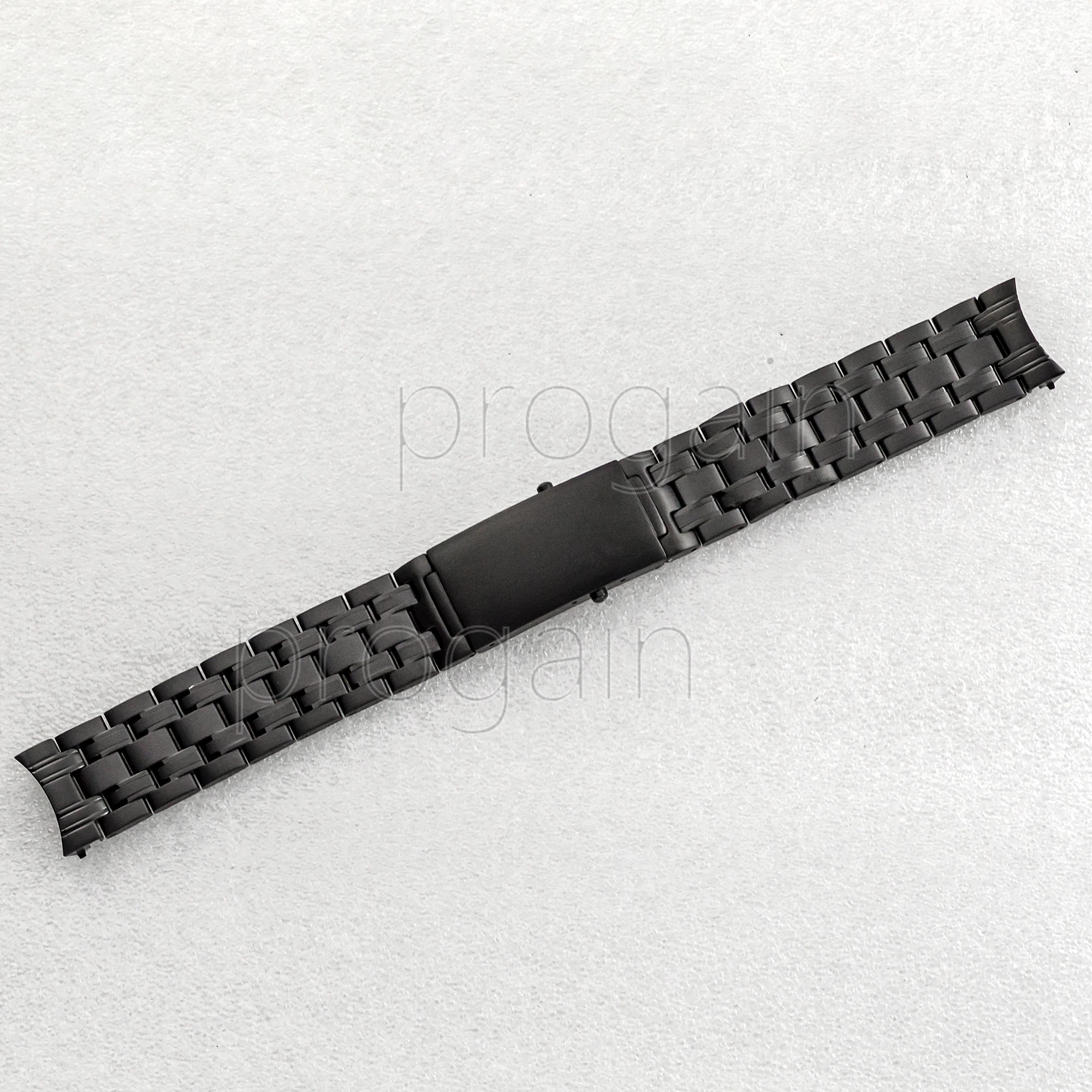 21MM Seamaster 300 Strap Stainless Steel Watch Parts Black/Silvery PVD Plated for Mod Accessories Replacements Repair Tools