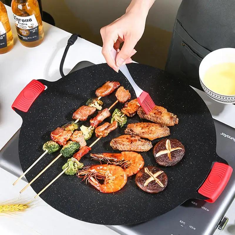 Barbecue Pan Grill Pan Tray Non Stick BBQ Roasting Tray Kitchen Utensils For Outdoor Picnic Camping Party Grill