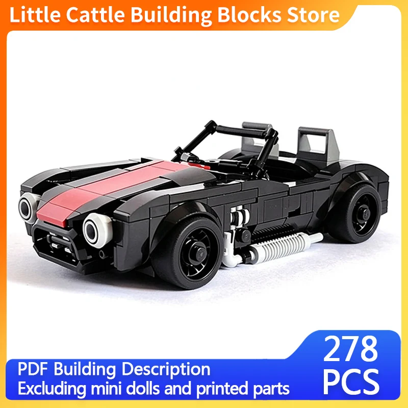 Speed Racing Car Model MOC Building Bricks Convertible Sports Car Modular Technology Gifts Holiday Assemble Toys Suit Display