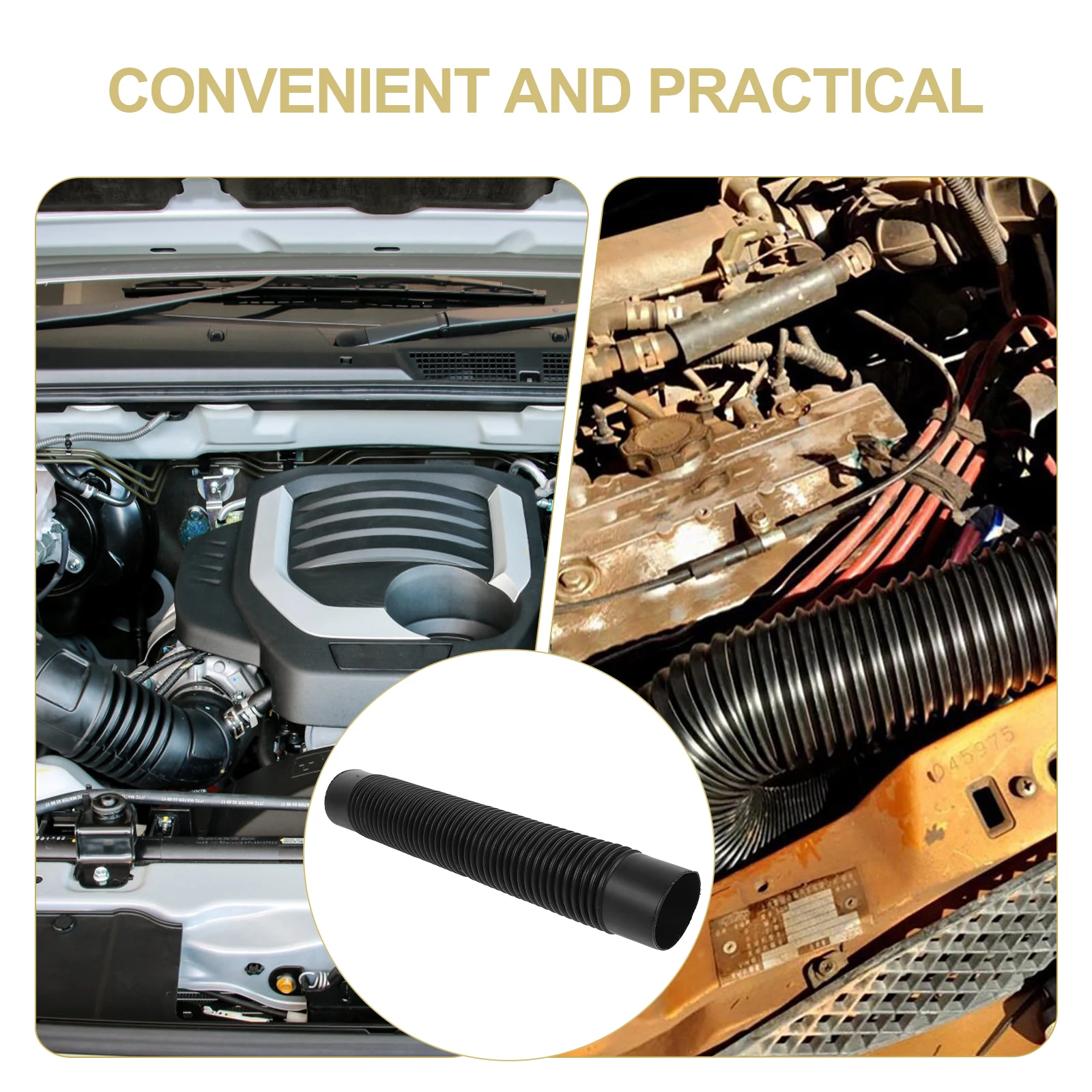 

Car Air Vent Hose Automotive Vent Pipe Ducting For Cooling Adjustable Air Outlet Durable Ac Hose For Most Vehicles Deflector