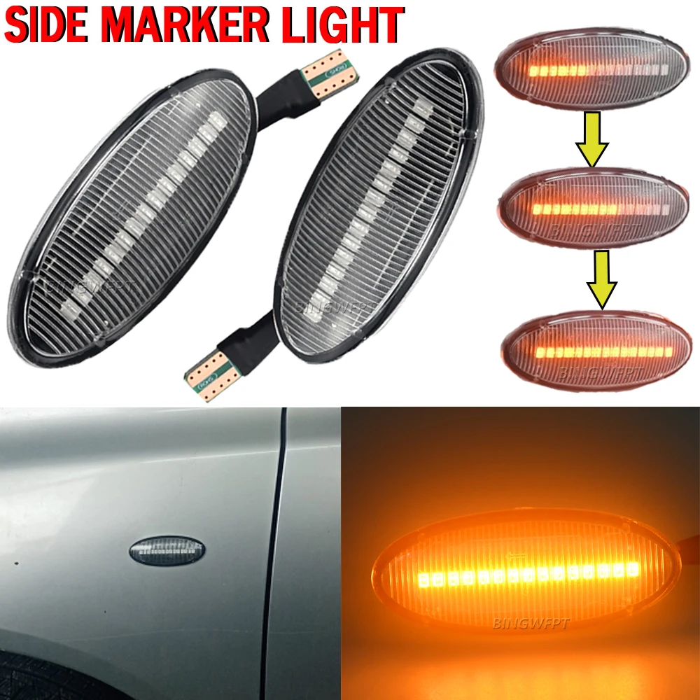 1 Pair Blinker Signal Lamp LED Car Dynamic Side Marker Turn Signal Light For Nissan Qashqai J10 X-trail T31 Cube Juke Micra K13