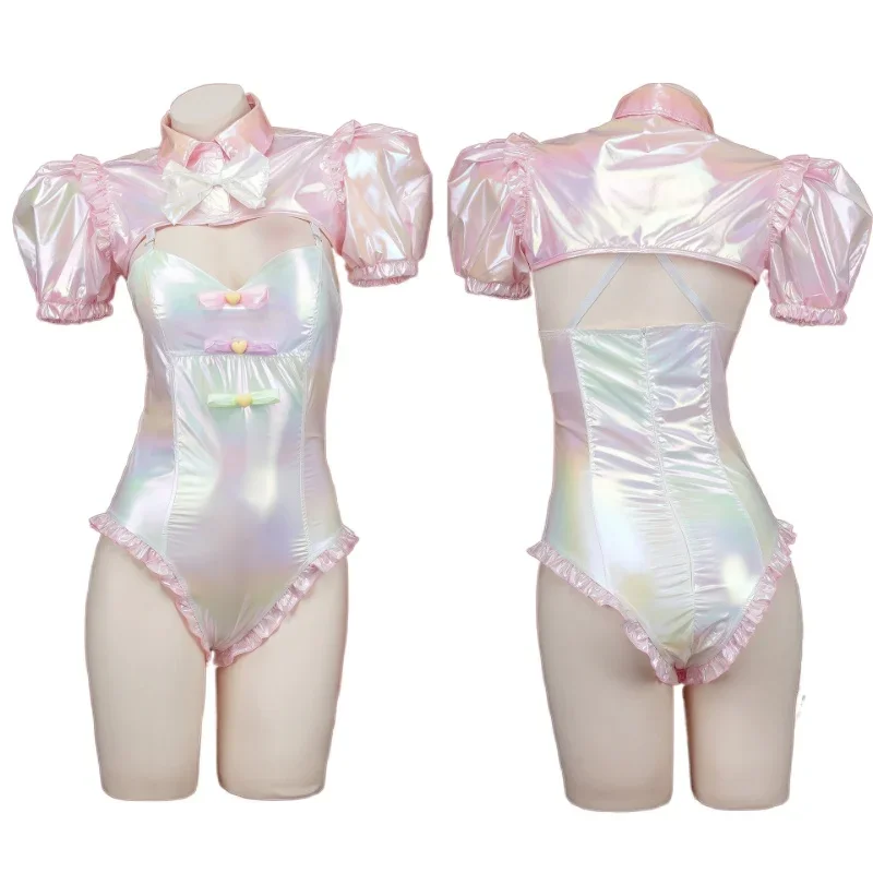 Gioco neughty GIRL explosive KAngel body Anime Laser costume da bagno costumi Cosplay Pink Cute body giochi di ruolo abiti Halloween