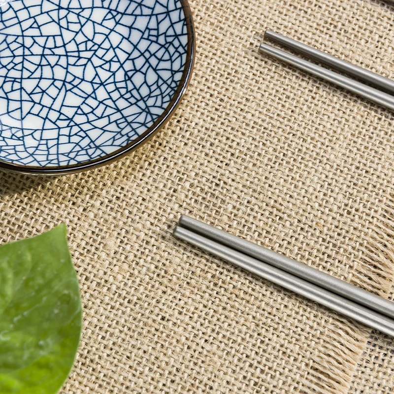 KEITH Hollow Pure Titanium Chopsticks 235mm 14.5g Ultra Lightweight Portable With Storage Pouch Home Camping Picnic Travel view 4