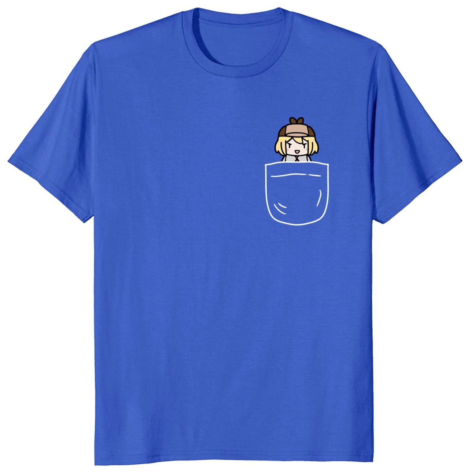 Amelia Watson Fans Art Design T Shirt 100% Cotton Summer Smol Ame Pocket Mad Classic T-Shirt Basic Premium Tee Tops EU Size