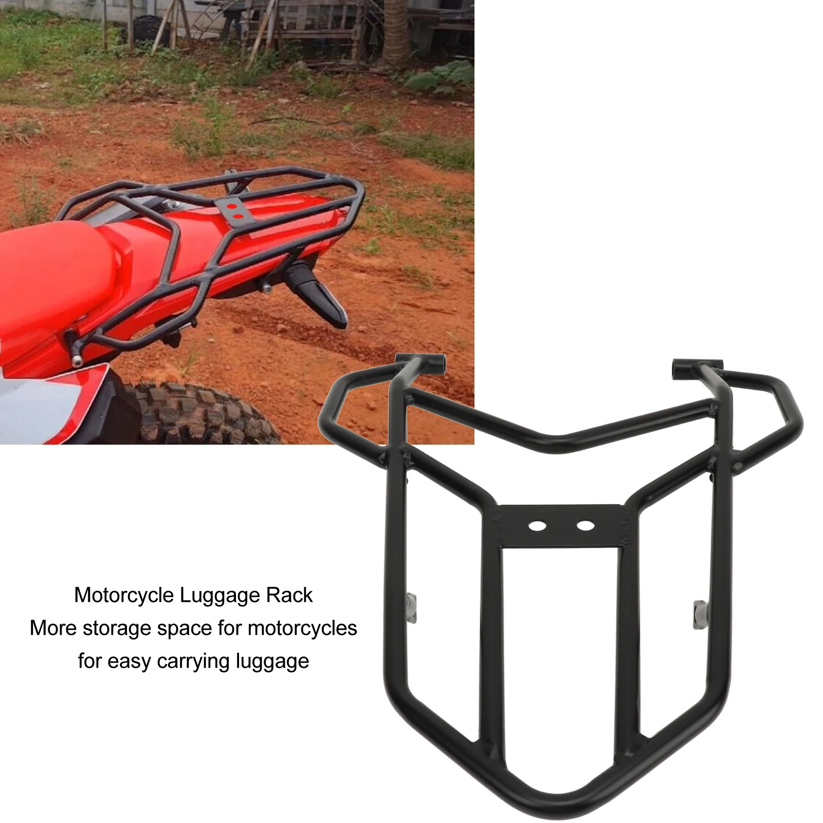 

Motorcycle Luggage Rack Black Rear Cargo Carrier Shelf Holder Fit For CRF300L CRF300 CRF250L CRF250 Motorcycle Rear Carrier