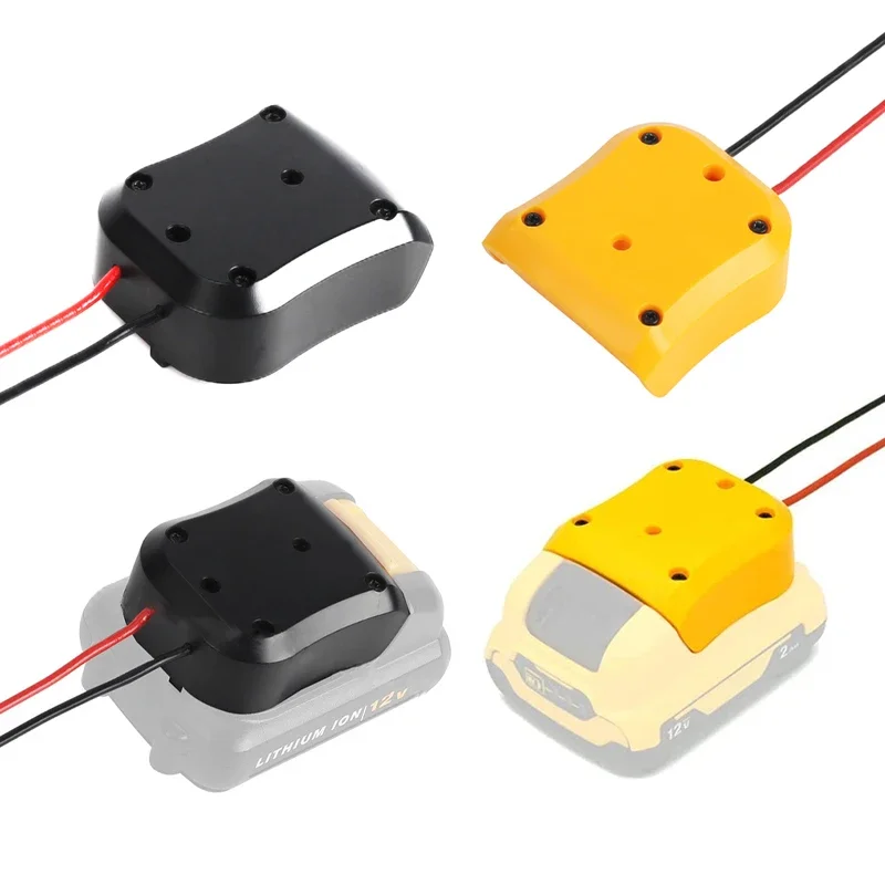 Power Wheels Adapter for DEWALT 10.8V-12V Max Lithium Battery Dock Power Connector DIY Battery Output Adapter with 14 AWG Wires