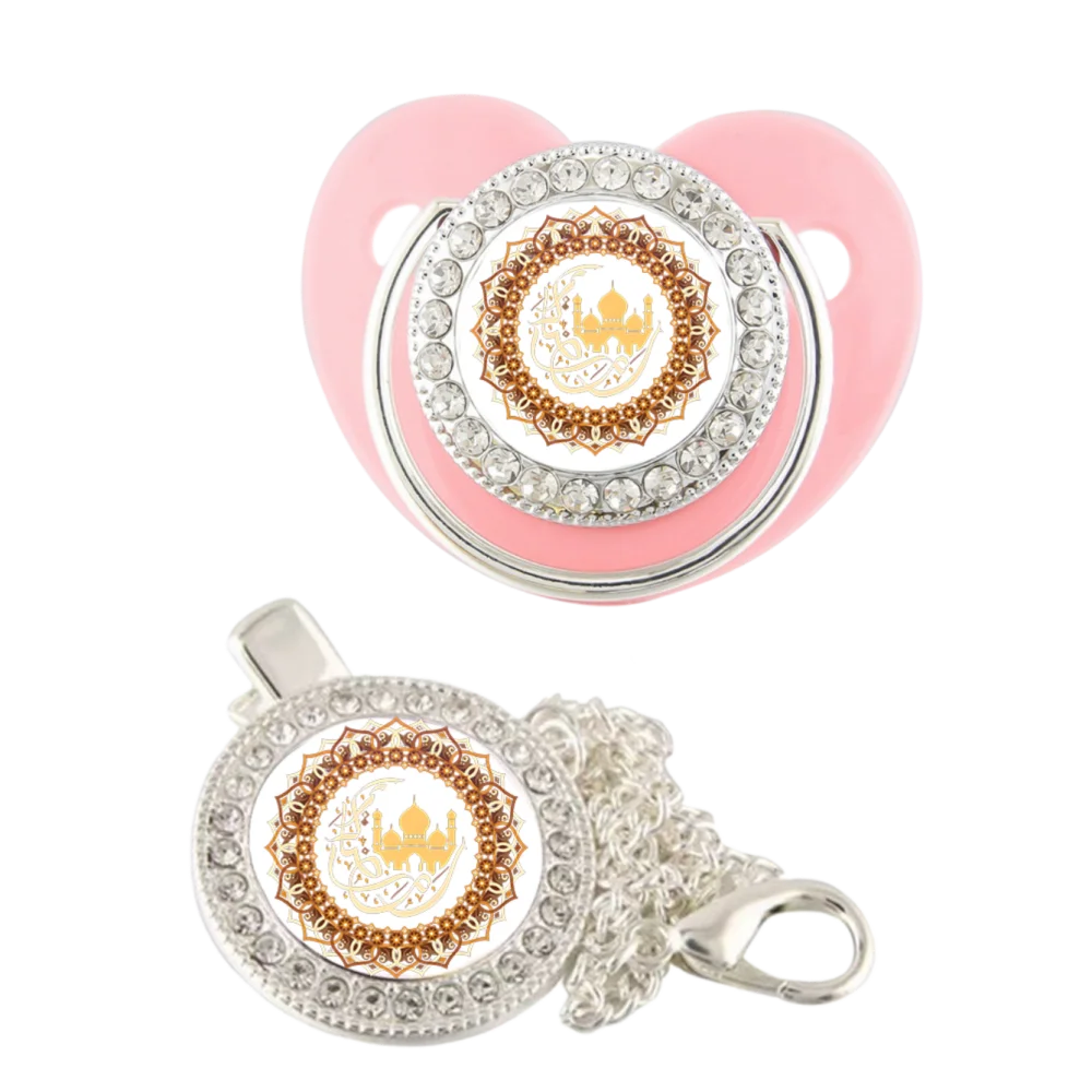 Muslin Print Newborn Pacifier Clip Soother Calm Comfort Chewing Teething Mouthing Toy Baby Gift