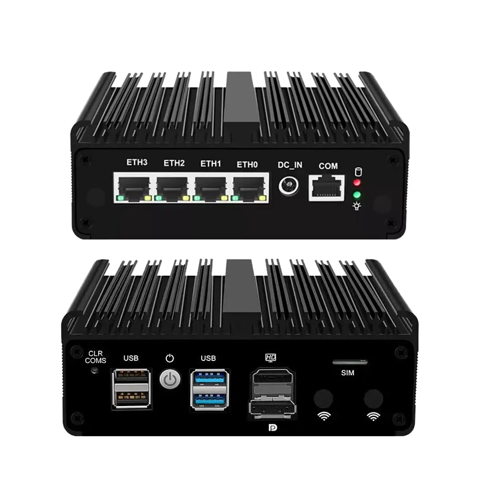 Intel N150 Micro apparecchio firewall N5105 N6210 J6413 4x i226-V 2.5G Mini PC senza ventola Router Computer Proxmox OPNsense pfSense