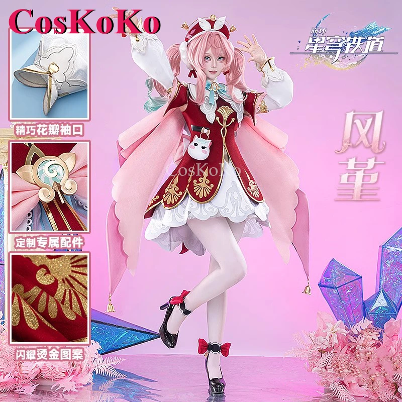 

CosKoKo Hyacine Cosplay Costumes Game Honkai: Star Rail Sweet Elegant Uniforms Dress Women Halloween Party Role Play Clothing